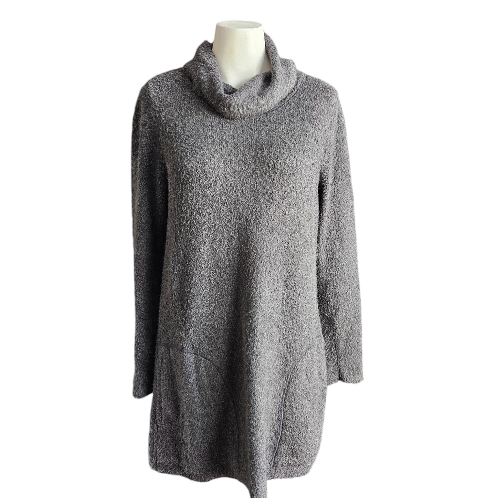 J. Jill Women's Gray Plush Knit Turtleneck Sweater Sz M